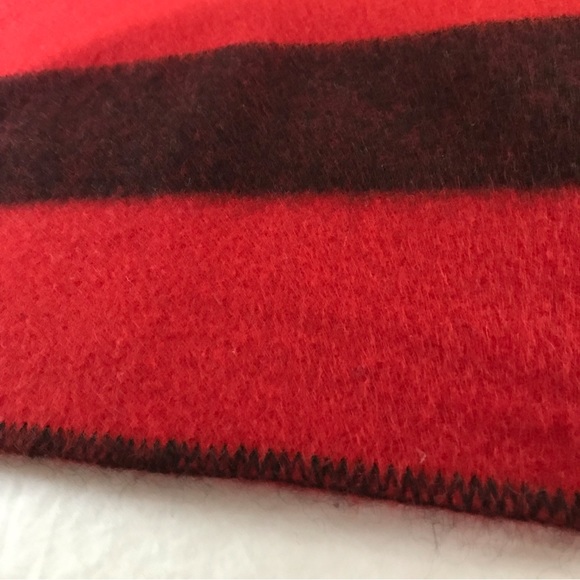 vintage red wool camp blanket - Picture 5 of 8